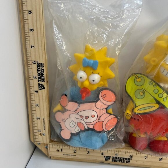 Simpsons Plush Doll Lot Homer Marge Bart Lisa Maggie 5 Pc Set NIP Multicolor - Picture 2 of 5